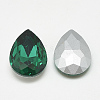 Pointed Back Glass Rhinestone Cabochons RGLA-T081-18x25mm-15-2