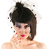 3Pcs 3 Colors Polyester Round Fascinator Hat Base AJEW-FG0002-78-6