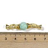 Natural Amazonite with Brass Fold Over Clasps G-G141-03G-02-3