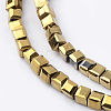 Electroplate Crystal Glass Faceted Cube Beads Strands X-EGLA-F013-A02-3