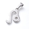 Non-Tarnish 304 Stainless Steel Pendants STAS-L210-06D-P-01-2