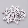 Acrylic Horizontal Hole Letter Beads PL37C9308-H-1