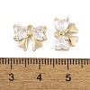 Brass Micro Pave Clear Cubic Zirconia Charms KK-L212-11G-3