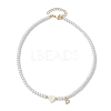Brass Micro Pave Grade AAA Cubic Zirconia Letter Pendant Necklaces NJEW-JN04771-04-4