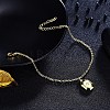 Trendy Brass Charm Bracelets BJEW-BB32133-3
