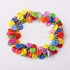 Colorful Resin Flat Round Button Jewelry Sets: Bracelets & Necklaces SJEW-JS00790-1-2