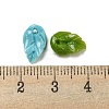 Synthetic Coral Dyed Leaf Charms CORA-Q034-01-3