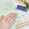 36Pcs 6 Styles Brass Clip-on Earring Converters Findings KK-SC0004-73-3