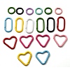 18Pcs 3 Style Spray Painted Eco-Friendly Alloy Spring Gate Rings FIND-SZ0001-90-1