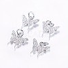 Long-Lasting Plated Brass Micro Pave Cubic Zirconia Charms X-ZIRC-F069-32P-1