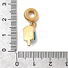 304 Stainless Steel Enamel & Cat Eye European Dangle Charms STAS-D153-22B-G-3