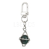 Brass Braided Macrame Pouch Empty Stone Holder for Keychain KEYC-TA00021-01-3