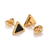 304 Stainless Steel Enamel Stud Earrings EJEW-B009-11G-01-2