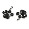 Natural Obsidian Pendants G-B194-02P-07-2