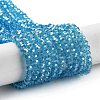 Electroplate Transparent Glass Beads Strands EGLA-A035-T3mm-A08-1
