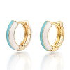 Brass Huggie Hoop Earrings EJEW-S209-07C-2