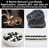 Olycraft 8 Styles Natural Lava Rock Round Beads G-OC0004-10-4