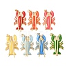 Brass with Enamel Pendants KK-CBA2F11-10G-1