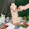 Wooden Slant Back Necklace Display Board NDIS-WH0016-04B-03-3