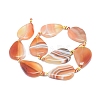 Natural Banded Agate/Striped Agate Beads Strands G-L544-004-4