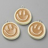 Opaque Resin Enamel Pendants RESI-WH0036-20I-2