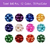840Pcs 12 Colors Imitation Pearl Acrylic Beads sgOACR-SZ0001-14-2