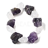 Natural Quartz Crystal and Amethyst Beads Strands G-S386-C14-3