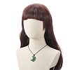 Mixed Gemstone Moon Pendant Necklaces for Women NJEW-JN04270-3