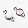 Tarnish Resistant 201 Stainless Steel Cabochon Connector Settings STAS-P161-29-6.5mm-1