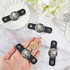 6Pcs Alloy with Imitation Leather Scarf Clips AJEW-CL0004-82B-3