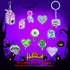 18pcs 9 styles Acrylic Pendant Halloween Terror Eye Beads Big Tongue Love Skeleton Hand Pendant DIY Jewelry Accessories JX817A-4
