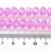 Baking Paint Transparent Glass Beads Strands DGLA-A034-J8MM-D05-4