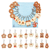 Flower/Ice Lolly/Bowknot Resin Pendant Locking Stitch Markers HJEW-AB00658-1