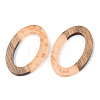 Transparent Resin & Walnut Wood Pendants RESI-S389-022A-B-3