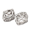 Brass Micro Pave Clear Cubic Zirconia Cabochon Settings KK-U074-03P-2