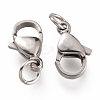Tarnish Resistant 304 Stainless Steel Lobster Claw Clasps STAS-G240-01D-P-3