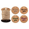 200Pcs 4 Colors Flat Round with Word Thank You Paper Gift Tags CDIS-LS0001-04-2