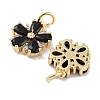 Brass Micro Pave Cubic Zirconia Charms KK-C051-01G-01-2