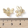 Brass Micro Pave Clear Cubic Zirconia Charms KK-G491-09G-3