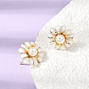 Brass Enamel Stud Earrings KK-CBA8324-27G-04-2