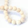 Frosted Natural Fossil Round Bead Strands G-E334-6mm-22-3