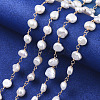3.28 Feet Handmade Natural Freshwater Pearl Beaded Chains X-CHC-S010-001-2