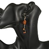 Natural Amber Nuggets Dangle Earrings EJEW-JE07523-2