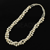 Pearl Jewelry Sets: Bracelets and Necklaces SJEW-R043-03-2