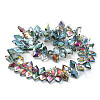 Electroplate Rhombus Glass Beads Strands EGLA-A036-12A-HP02-2