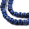Handmade Lampwork Chevron Beads Strands X-LAMP-N023-003-01-4