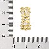 Rack Plating Brass Micro Pave Clear Cubic Zirconia Screw Clasps KK-A208-08G-3