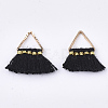 Polycotton(Polyester Cotton) Tassel Charms Decorations FIND-S302-10Y-2