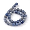 Dyed & Heated Natural Blue Aventurine Round Beads Strands X-G-M248-4mm-01-3
