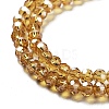 Electroplate Transparent Glass Beads Strands EGLA-A035-T3mm-A04-3